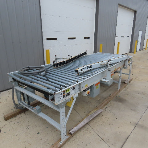 ACS 57" x 13' Powered Roller Belt Lift 90° Transfer Conveyor 116FPM 54" BF