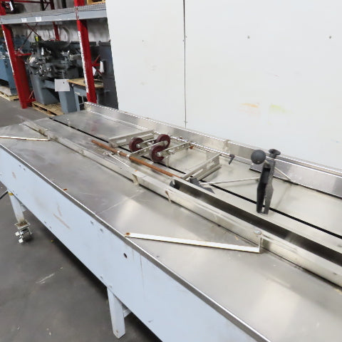 STS 11' Long x 42" Wide Stainless Top Carton Box Pull/Push Drag Conveyor .25HP