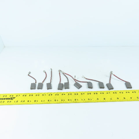 Y122 Electric Motor Carbon Brushes 1-1/8" L x 3/4" W x 3/8" Thick Lot Of 10