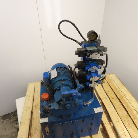 Uchida A10V16DR1RP8B 10 Gallon Hydraulic Variable Piston Pump Power Unit 3PH