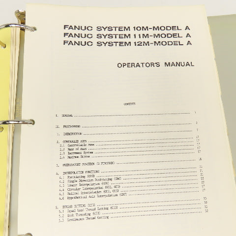 LeBlond Makino FNC 106-A Programming Operator Manual Fanuc System 11M