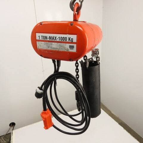 CM Lodestar Model L 1 Ton 2000LB Electric Chain Hoist 230/460V 20' Lift 16FPM