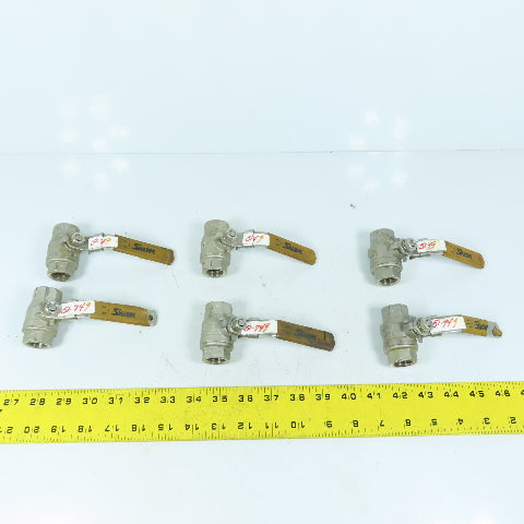 Sharpe 1/2" Stainless Steel Ball Valve 1000 CWP CF8M Lot Of 6