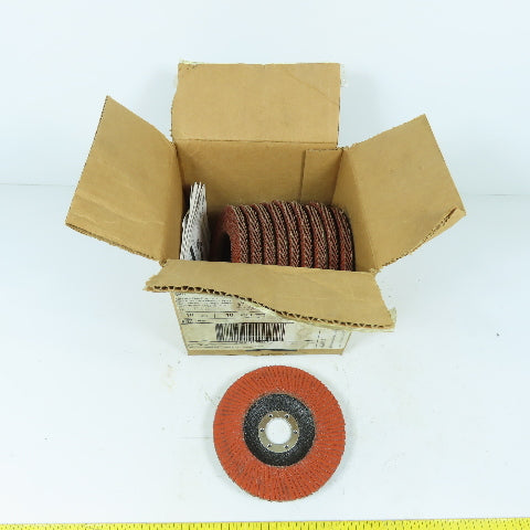 3M 747D Type 27 Flap Disc Wheel 60 Grade 4-1/2" OD x 7/8" Arbor Lot Of 10
