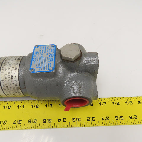 Pall MH9850A16KNSBB1 1" NPT Filter Assembly 600PSI MC9800 Filter