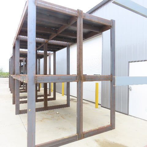 189" x 96" x 125" Tall Heavy Steel IBC Tote Storage Staging Rack Shelf
