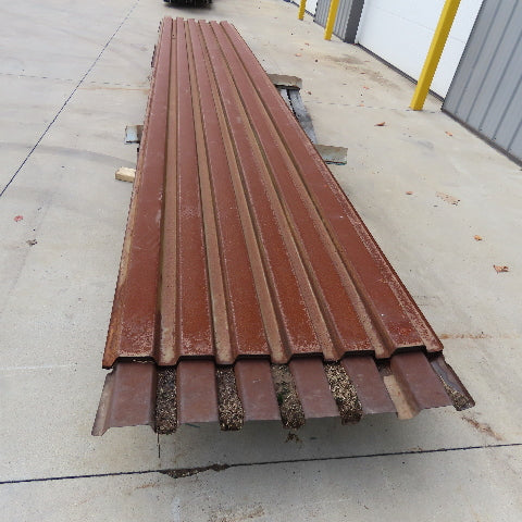 36" x 20' Corrugated Rusty Rustic Steel Panel Decking Cladding Lot Of 3