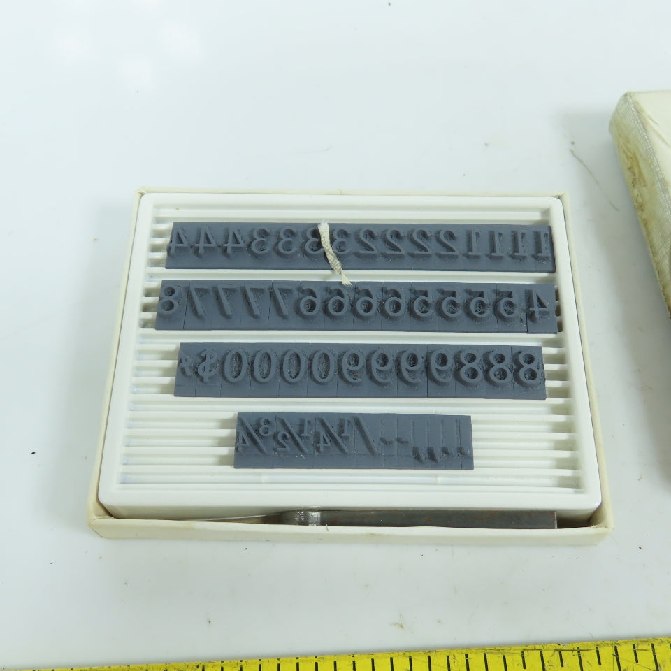 Base-Lock No. 56 F-13 Rubber Type Figure Font Stamps Lot Of 3