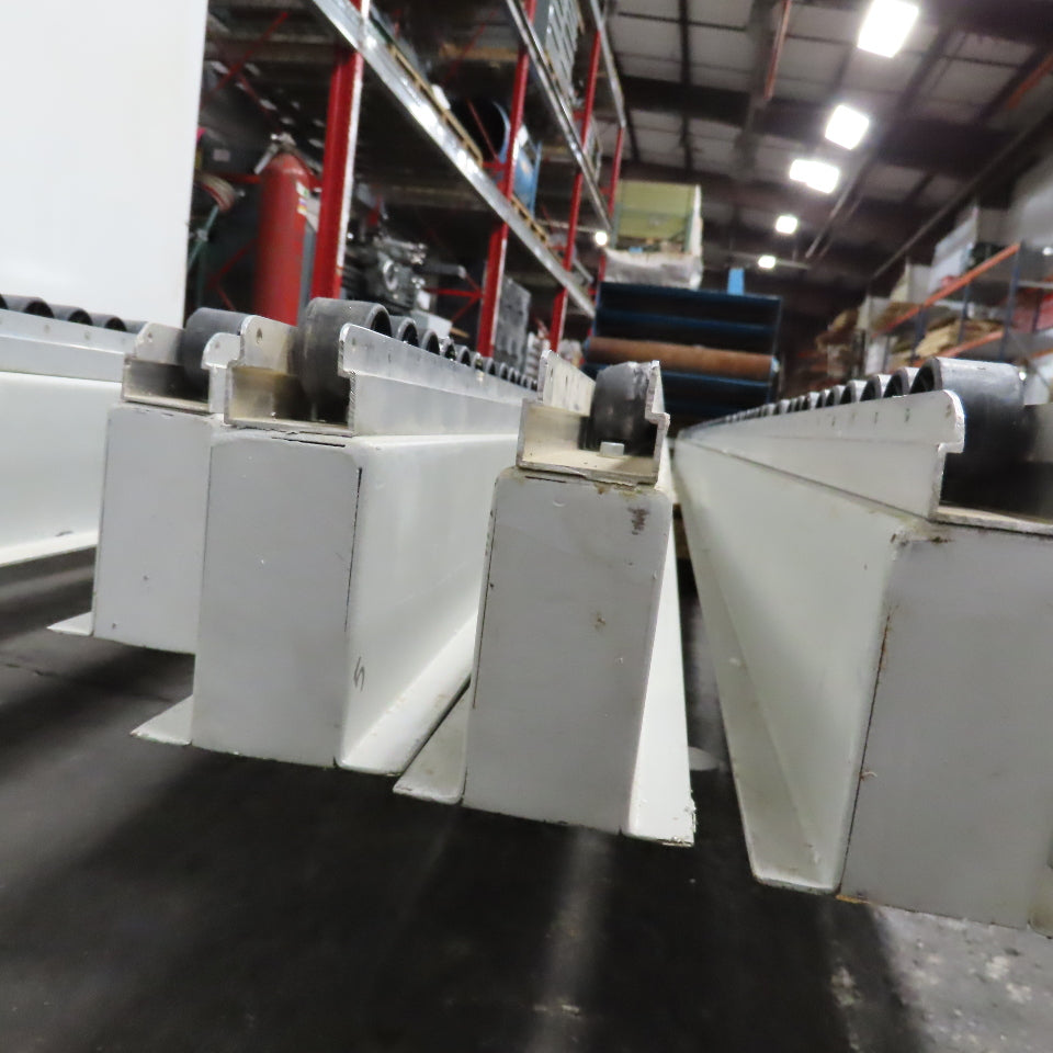 Wide Belt Sander Nylon Wheel Roller Guide Rail 1" Wheels 12' Long Lot Of 9