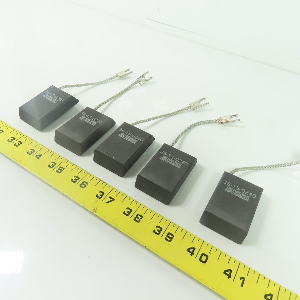 Helwig Carbon 36-15-0240 Carbon Electric Motor Brush 2" x 1-1/4" x 1/2" Lot Of 5