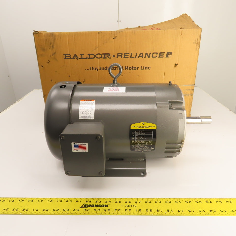 Baldor JMM3710T 7.5HP AC Electric Motor 1770RPM 208-230/460V 3PH 213JM Frame New