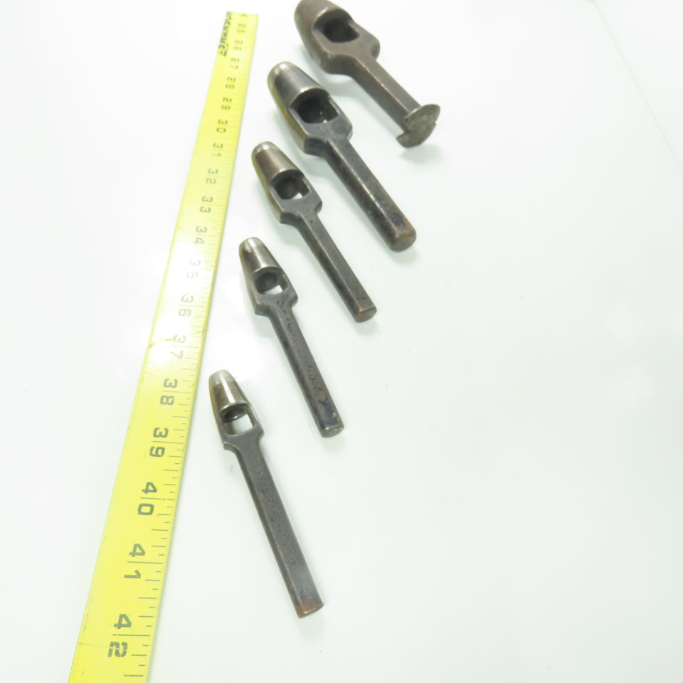 Kraeuter Arch Steel Hole Punch Set 3/8" - 1" Lot Of 5