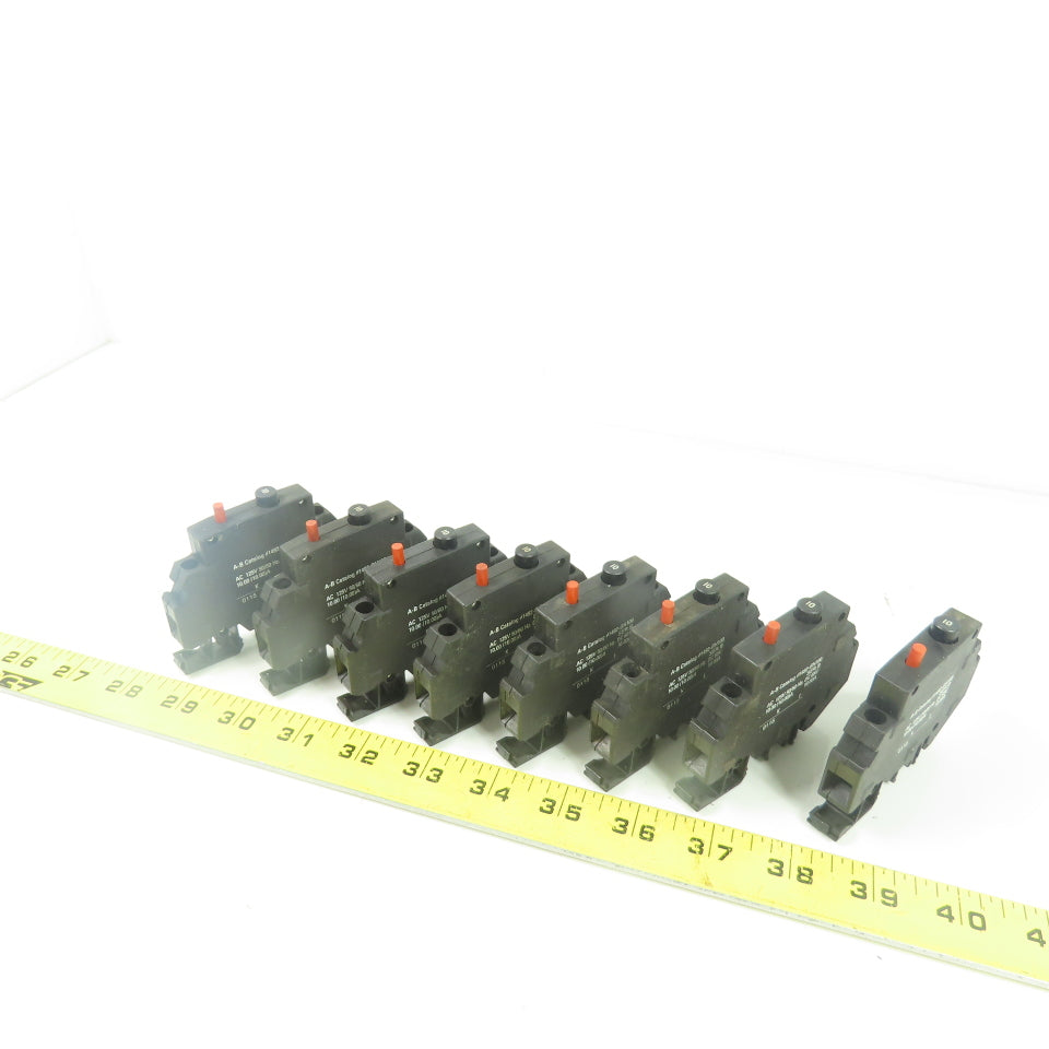 Allen Bradley 1492-GH100 Ser B 10A Din Rail Circuit Breaker 125VAC Lot Of 8
