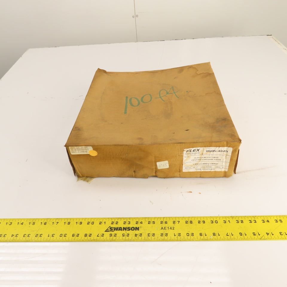 Flex 8685-4345 Purflex 85 Pur Polyurethane Tubing 1/4" ID x 1/2" OD x 100' Long