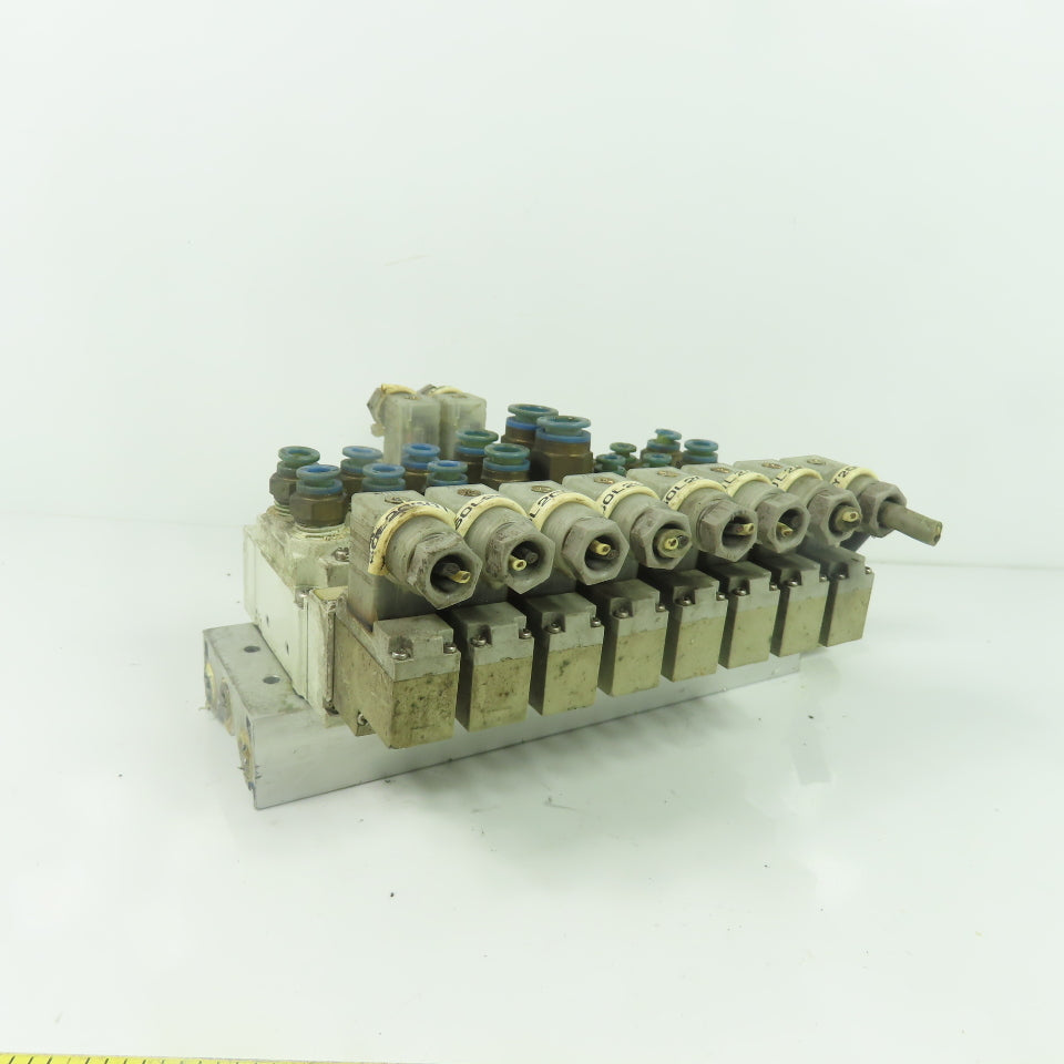 SMC (6)SY7120-3DZ-02 Solenoid Valve 0.15-0.7MPa (2)SY7220-3DZ-02 W/Manifold Base