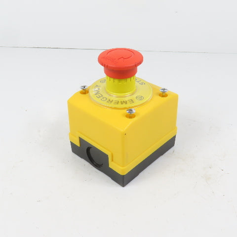 Schneider 600V Push Twist-Release Emergency Stop Button Switch W/ Enclosure