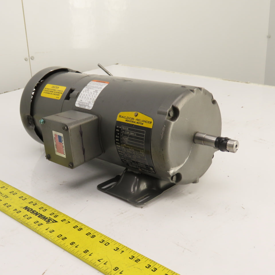 Baldor BM3539 .5HP Electric Motor 230/460V 3PH 1140RPM 56 Fr. W/ 115/230V Brake