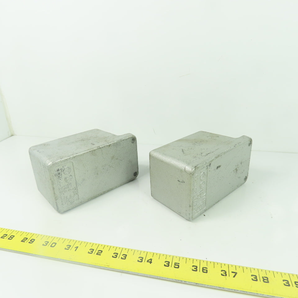 Crouse Hinds FD1 Cast Iron Single Gang Device Box 1/2" NPT Lot Of 2