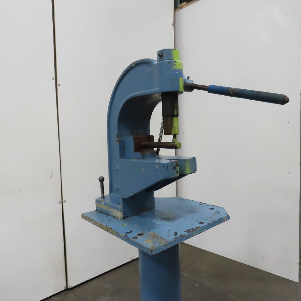 Pedestal Mounted Cast Iron Manual Arbor Press 2-1/2" Stroke 5" Throat