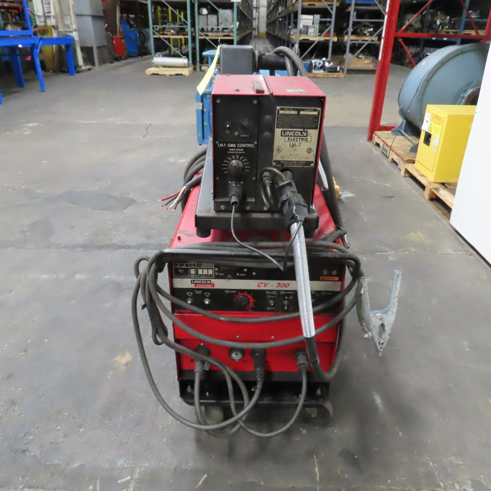 Lincoln CV-300 400A MIG Welder 230/460V 3PH W/ LN-7 Feeder &Wheel Package Tested