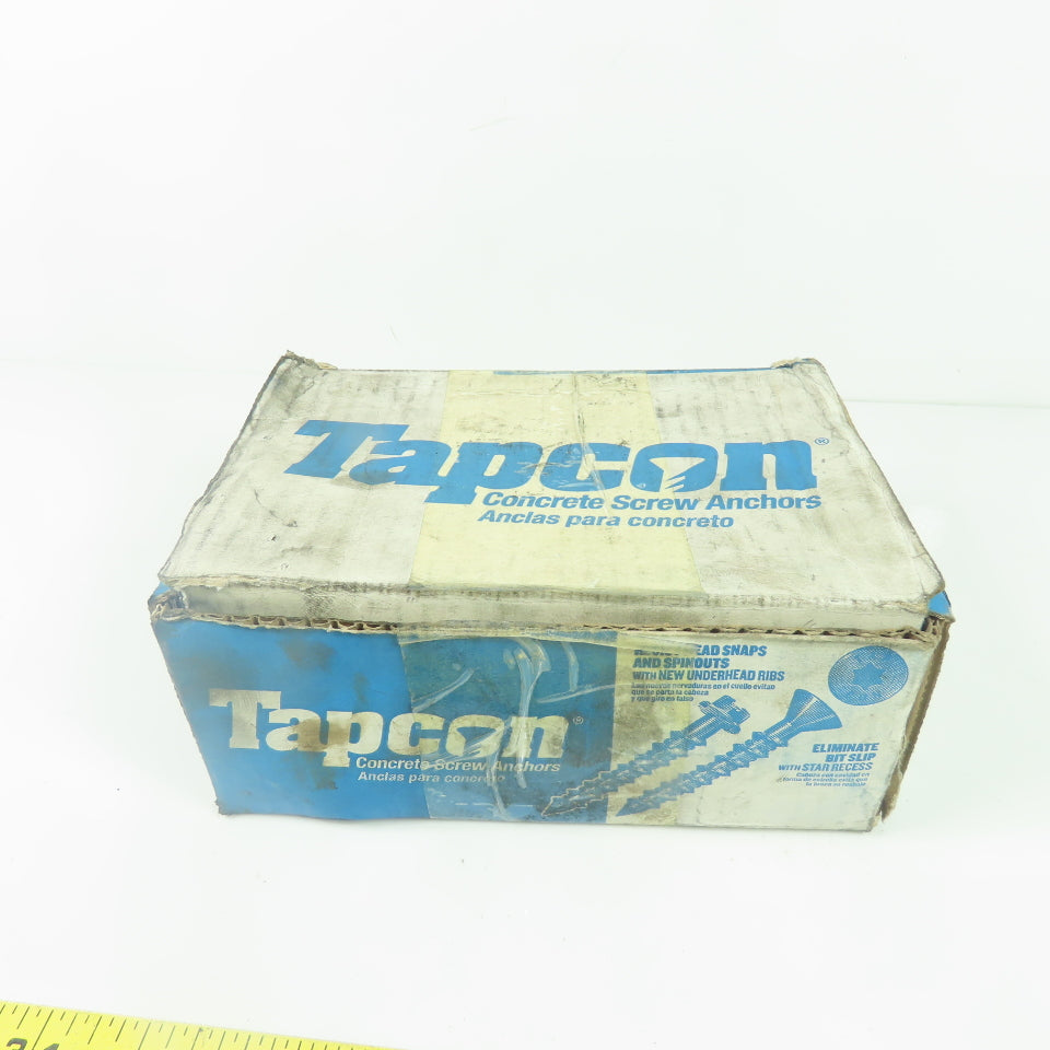 Tapcon 1/4 x 6" Blue Star Flat Head Concrete Screw Anchors Lot Of 85