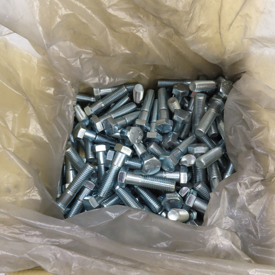 Mid-States 5/8"-11 x 2-1/2" Hex Cap Grade 5 Zinc Plated Bolts Lot Of 75