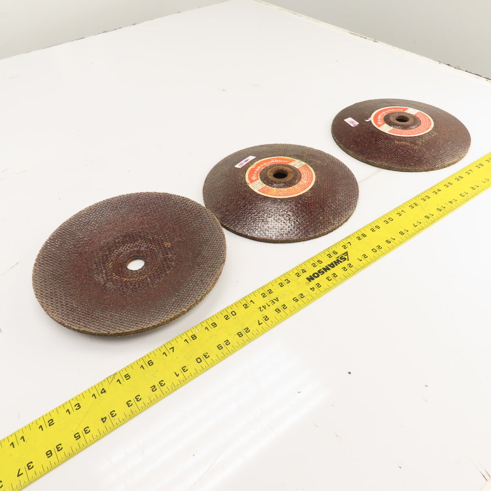 Carborundum A24 Q BFCW-1/4 Cupped Grinding Wheel 9"OD x 7/8" Arbor 6000RPM Lot/3
