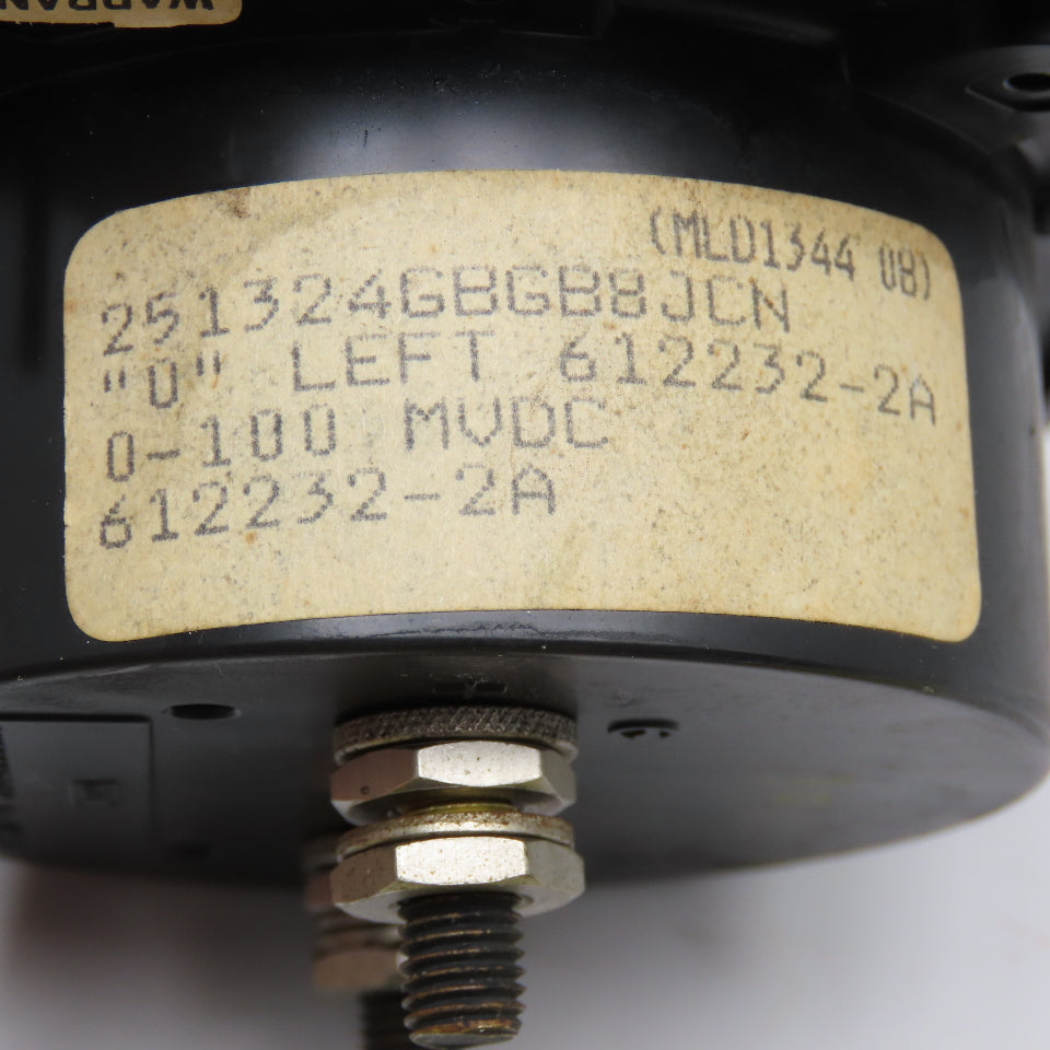 YEW 612232-2V 0-10 D-C Amperes Panel Meter 0-100MVDC