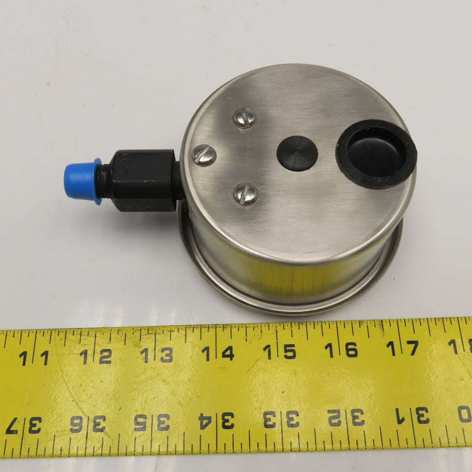 Helicoid E4M1P20000000 30/30 IN Hg/PSI Vacuum PSI Pressure Gauge 304SS 1/4" NPT
