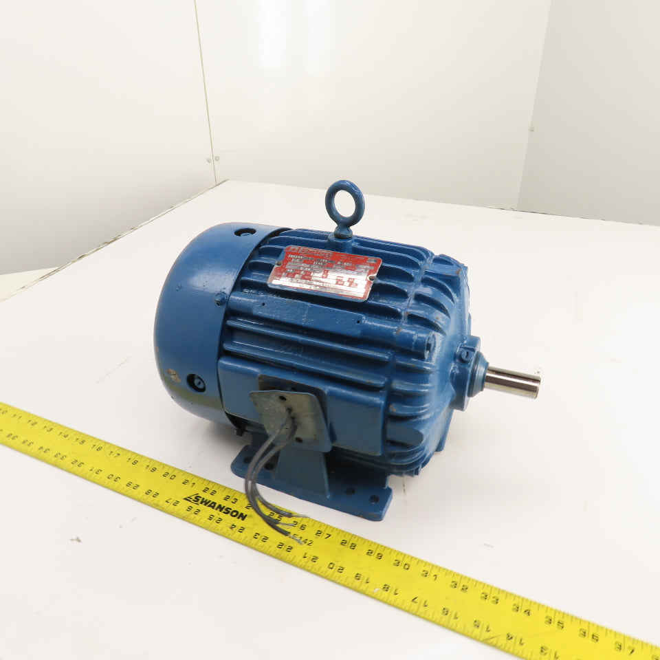 Delco 1G1554 1.5HP AC Electric Motor 460V 3PH 1145RPM 2.55A 184 Frame Tested