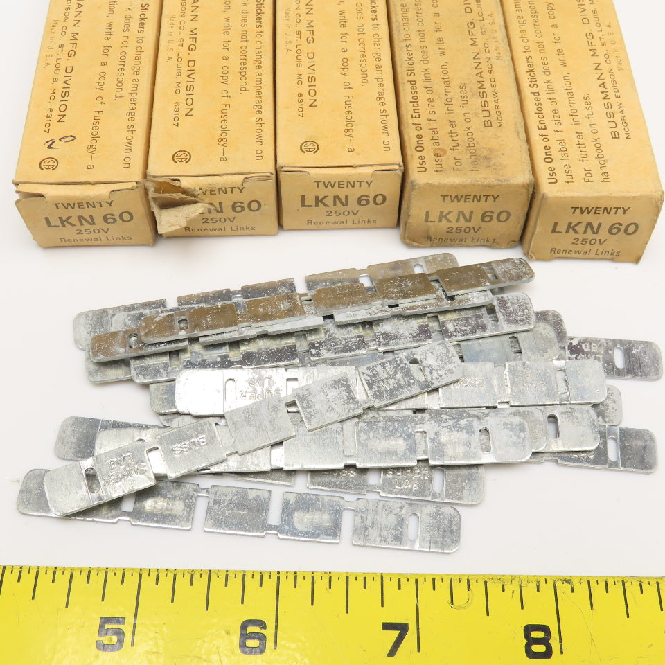 Bussmann LKN-60 Super Lag 60A 250V Renewable Fuse Link Lot Of 95