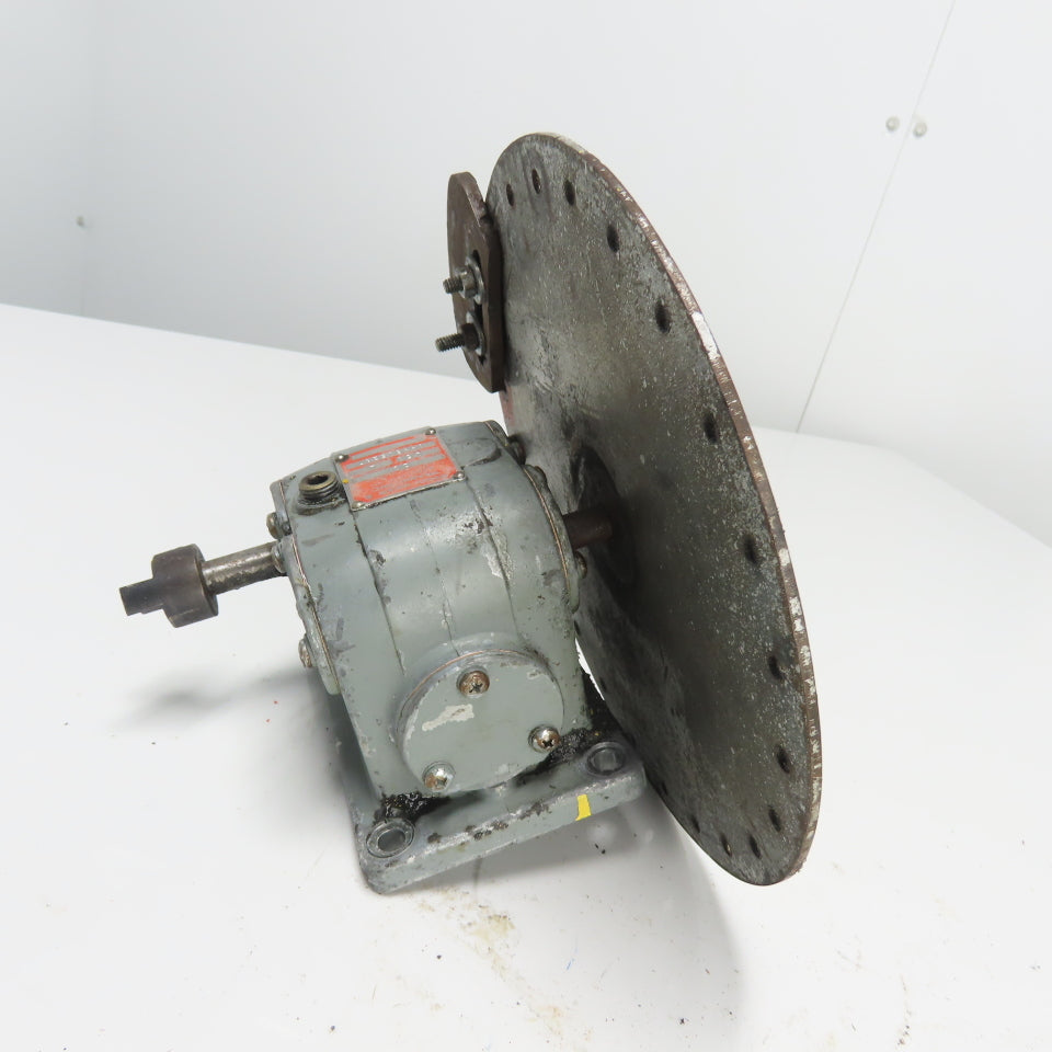 Ohio Gear & Trans DOX 150:1 Ratio Gear Reducer Assembly A 1/2" Shaft W/10" Plate