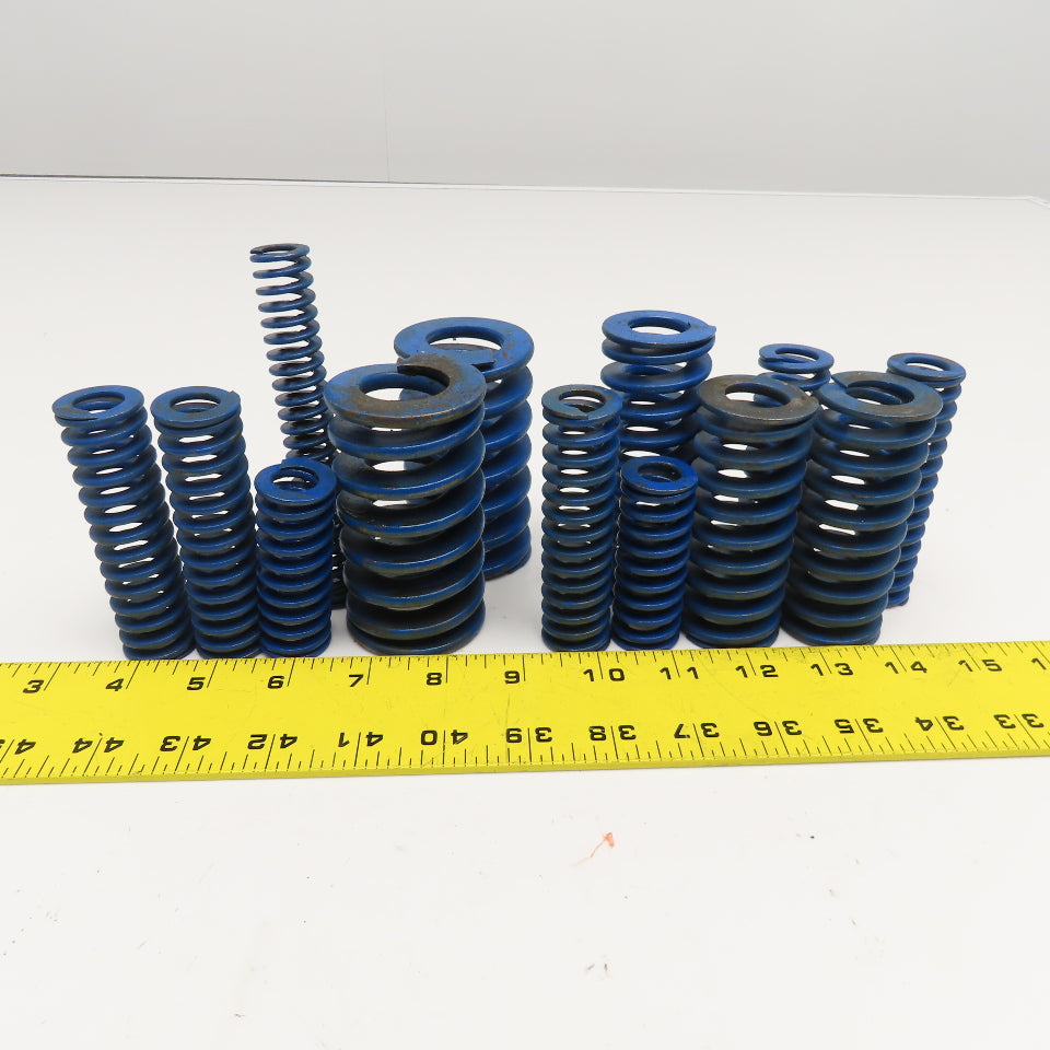 Mixed Lot Flat Wire Compression Blue Die Spring Lot Of 9 Lbs.
