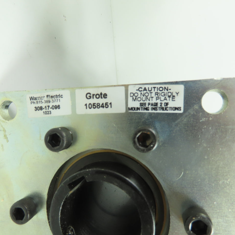 Warner 308-17-096 Electric Actuated Clutch/Brake Assembly 24VDC NEW