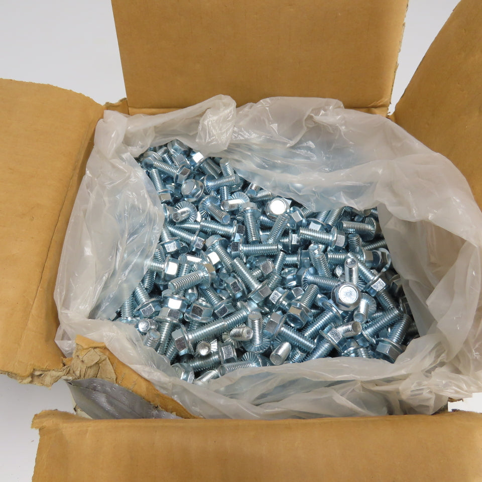 3/8"-16x1" Grade 5 Zinc Hex Head Flange Bolt Cap Screw Lot Of 900+