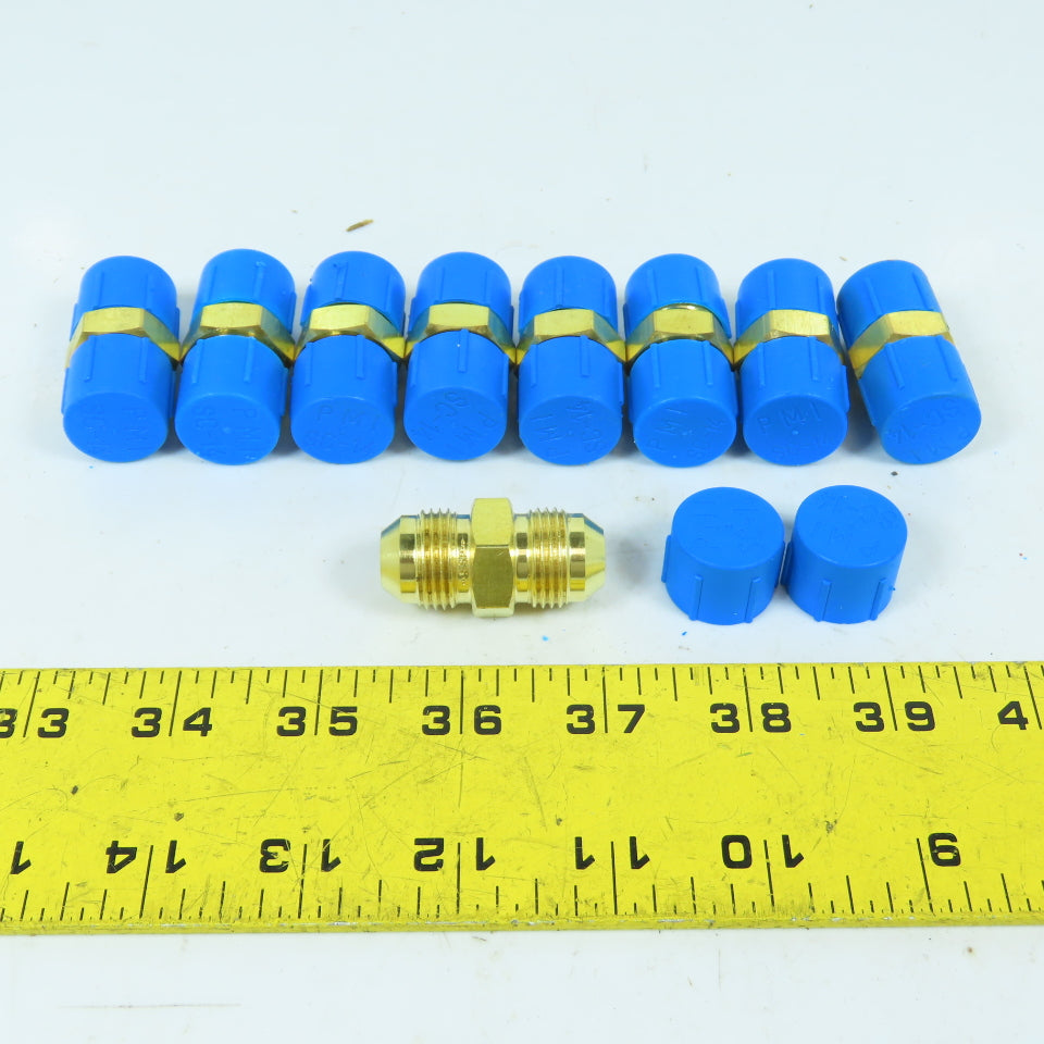3/8" x 3/8" Male Brass Flare Union 45° Lot Of 9