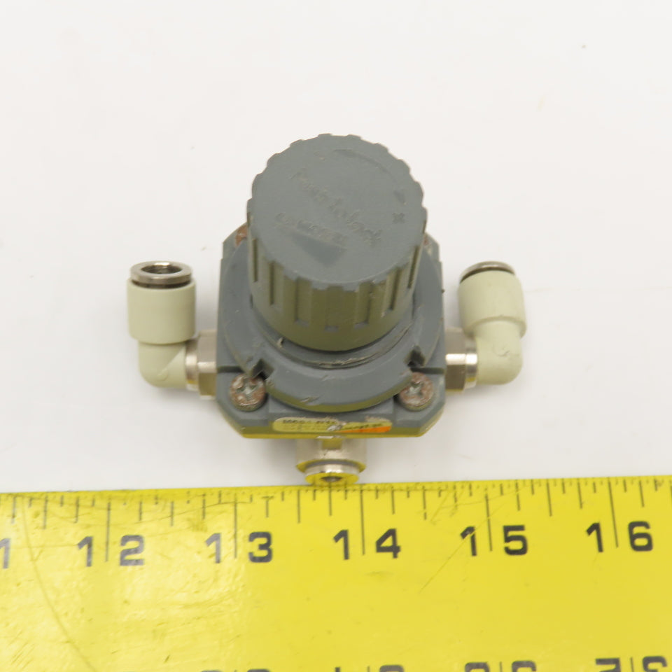 Camozzi M004-R10 G1/4, G1/8 Inline Air Pressure Regulator 0-4 Bar Output
