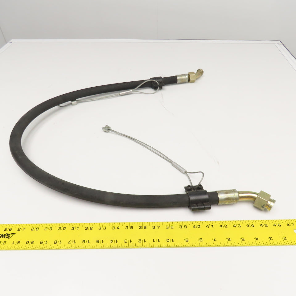 5/8" Hydraulic Hose Assembly (-10) Female Flat Face 45° Fitted 3625 PSI 52" Long