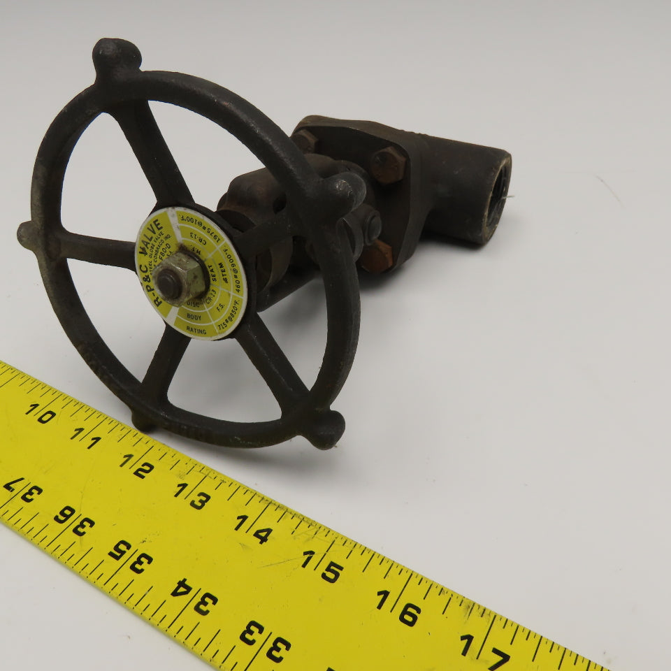 R-P&C Fig F80-D 1" NPT Forged Steel Globe Valve 1975# Max
