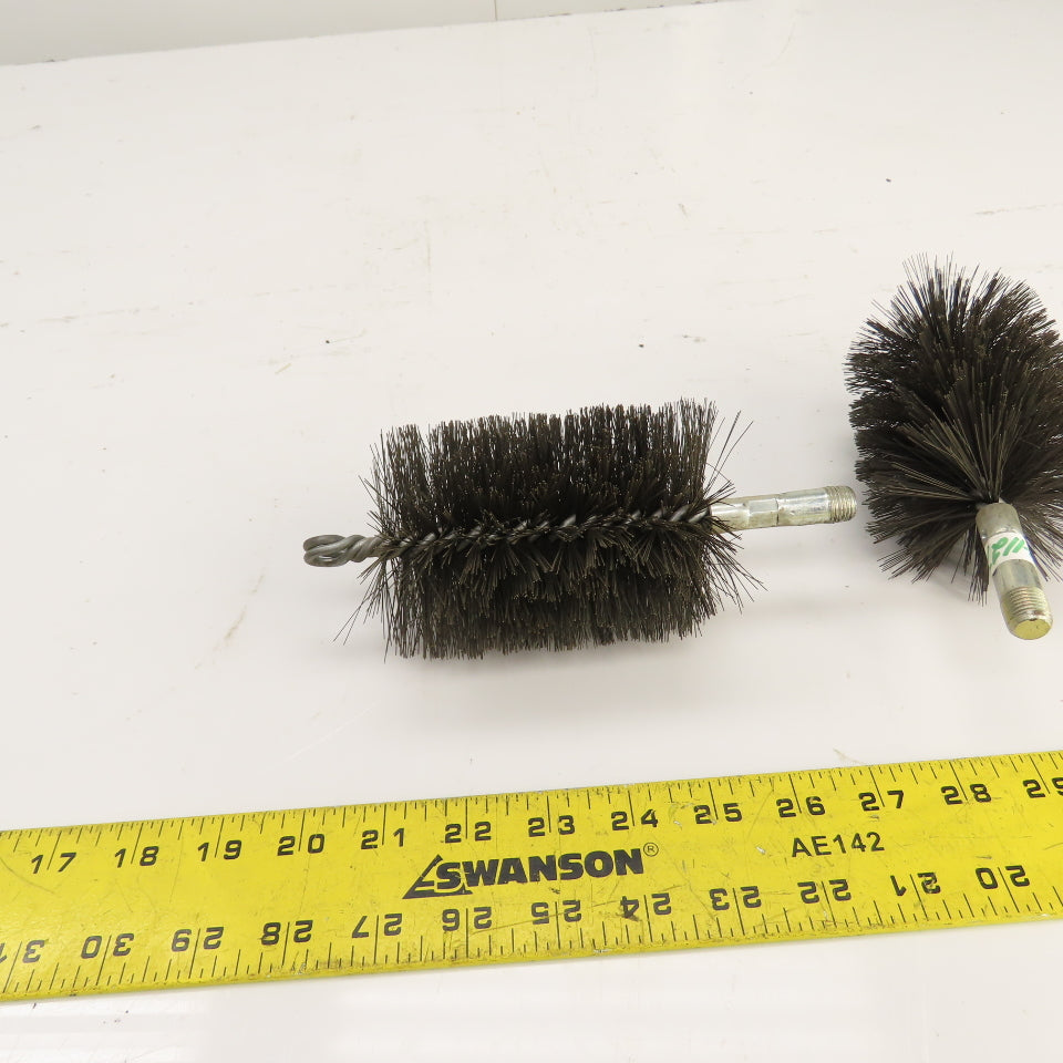 3" x 5" Steel Wire Bore Brush 14mm-1.5 Mount Lot Of 3