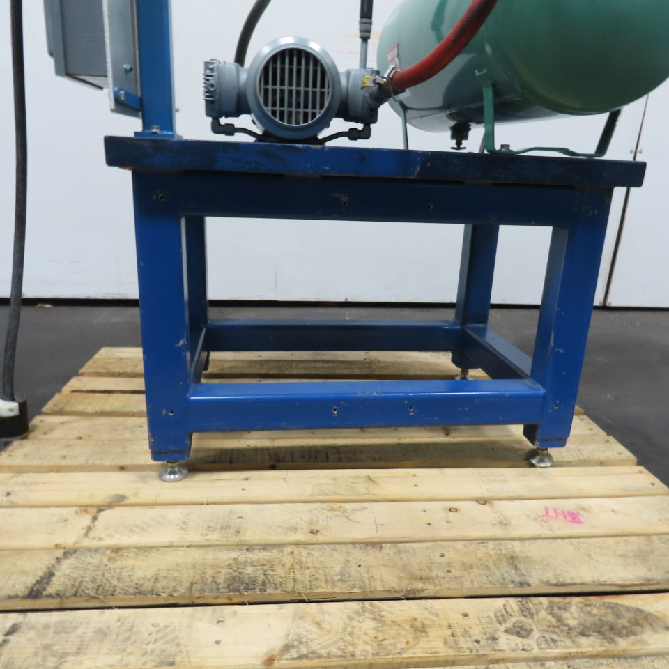 Gast 4VCF-10-M402 1/2HP Piston Vacuum Pump 230/460V 3Ph W/ 15 Gallon Tank Assy.