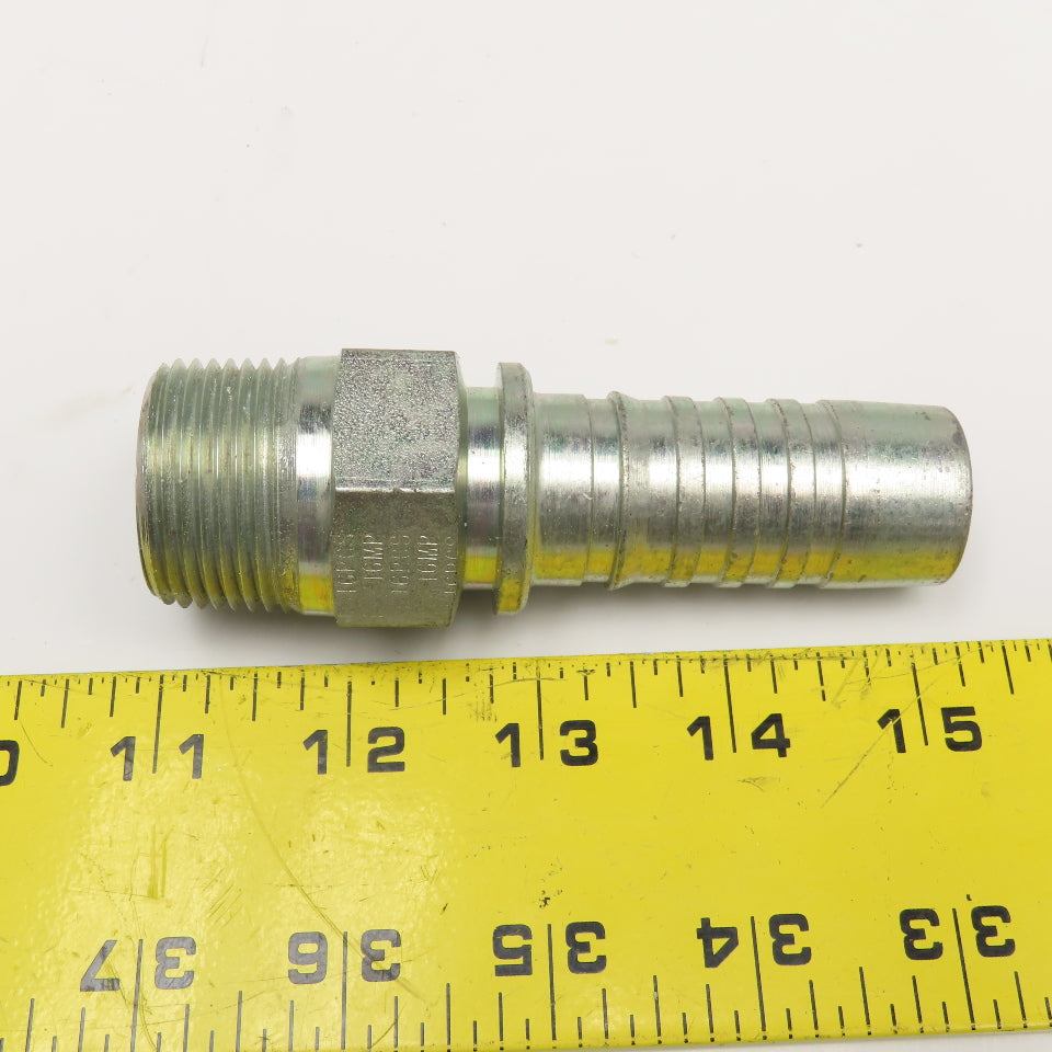 Gates 16PCS-16MP 1" (-16) ID Hose Barb 1" NPT Male Straight Hydraulic Fitting