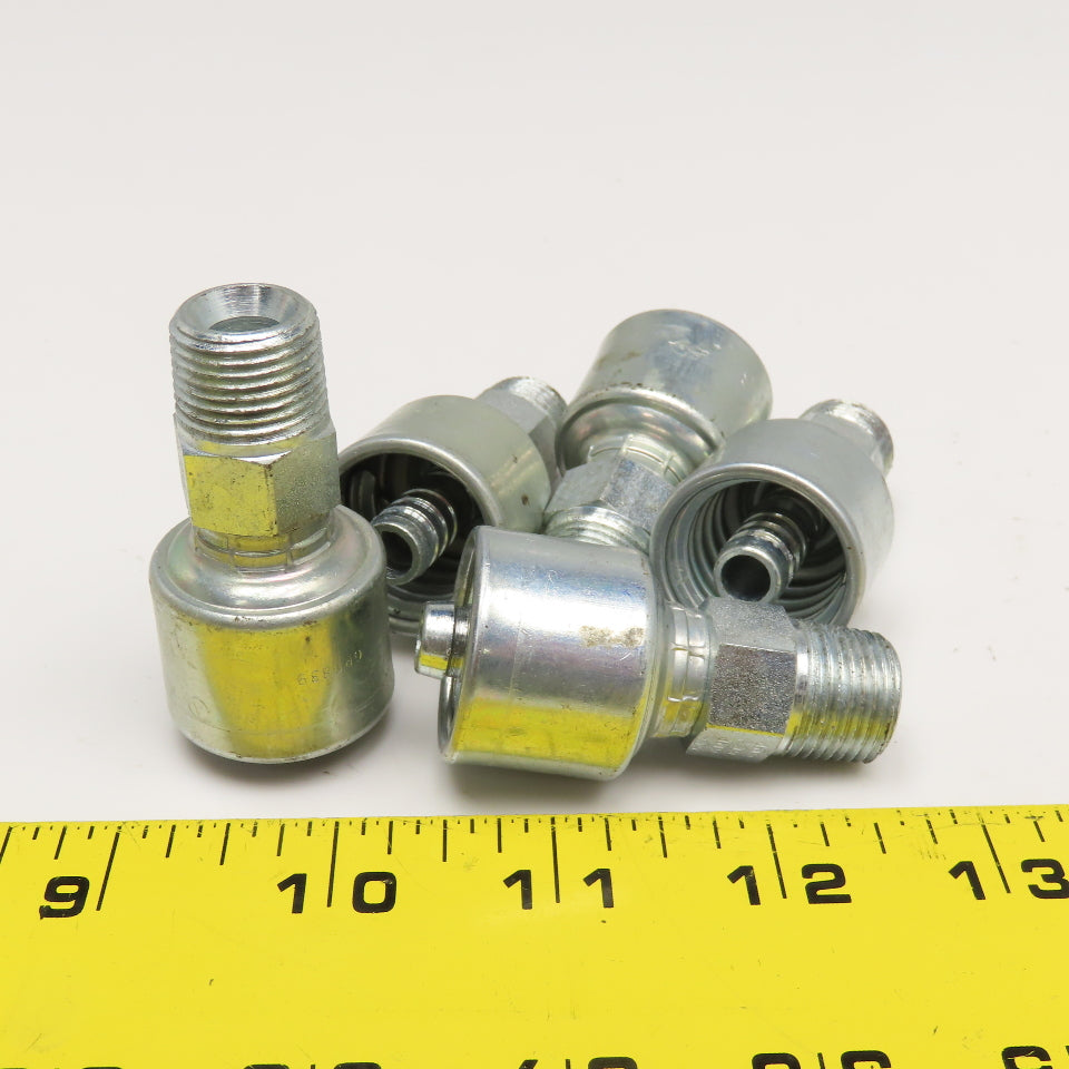 Gates 6G-6MP 3/8" (-6) ID Hose x 3/8" MNPT Flare Seat Straight Fitting Lot Of 5
