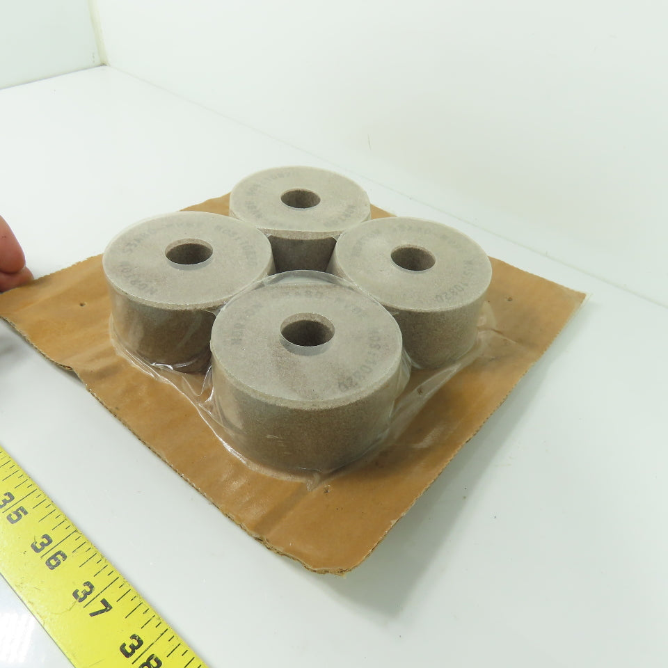 Norton 53A80-MVBE 3" x 1-1/2" x7/8" Alundum Grinding Wheel Lot Of 4