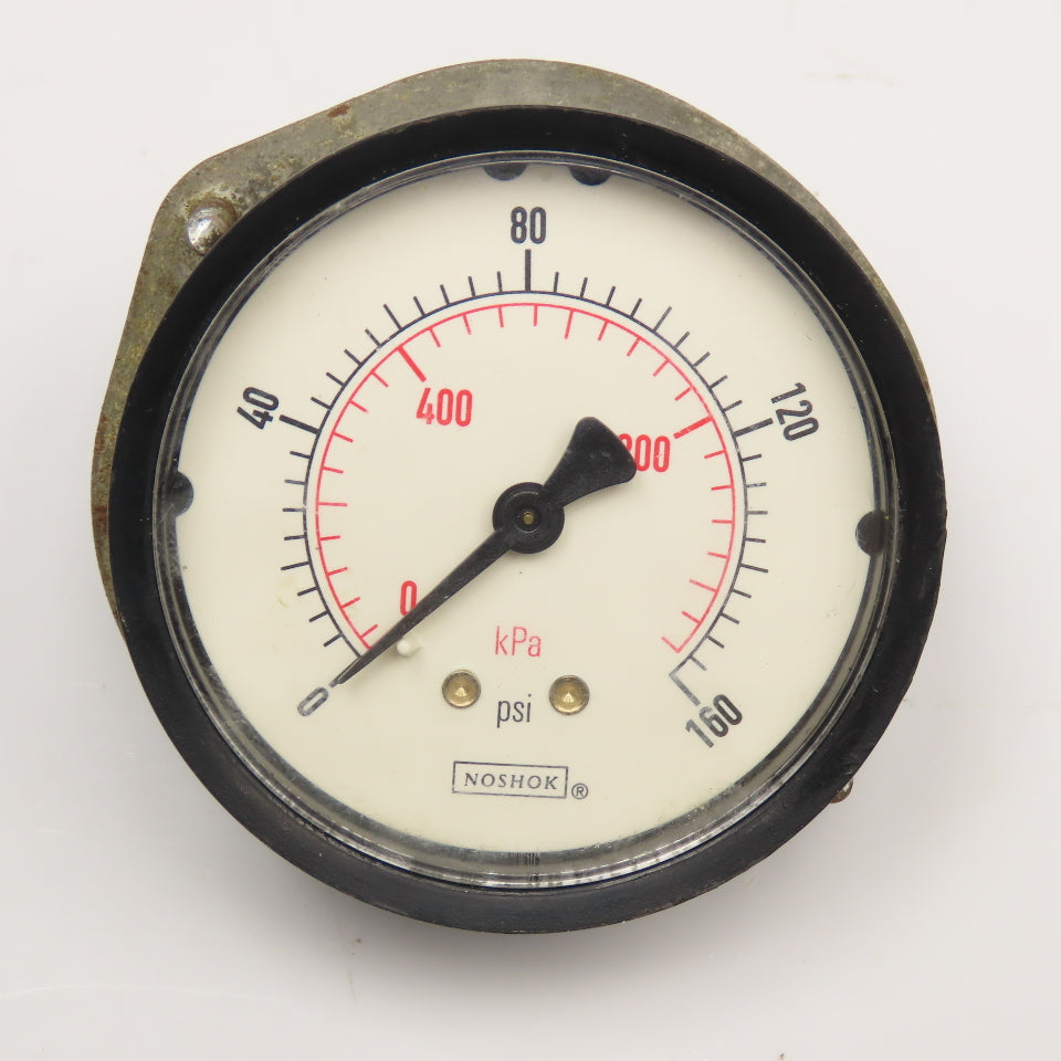Noshok 1/4" NPT Back Port Air Pressure Guage Panel Mount