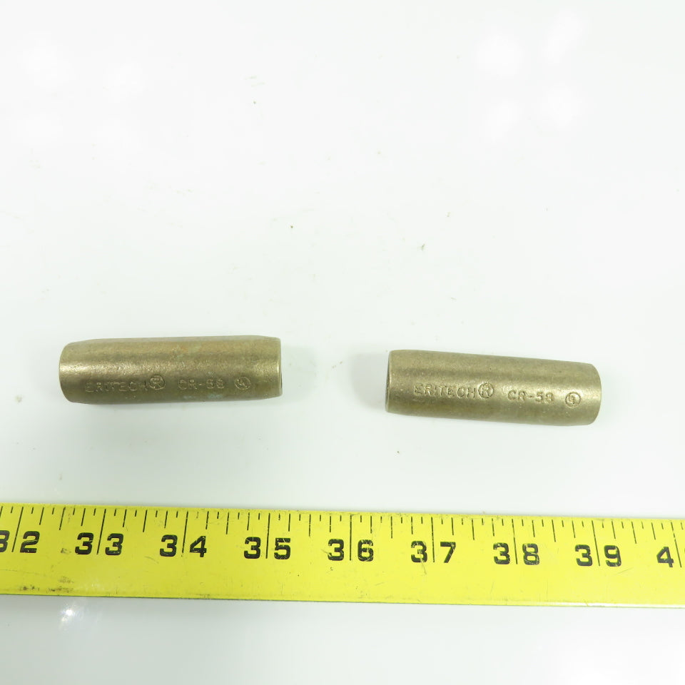 Eritech CR-58 Threaded Coupler For Copper Bonded Ground Rod Lot Of 2