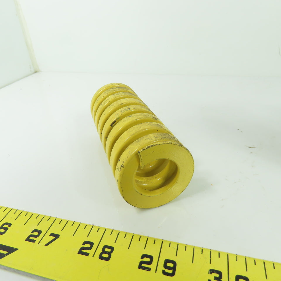 1-1/2" OD x 13/16" ID Flat Wire Compression Yellow Die Spring 3-1/2" OAL Lot/6