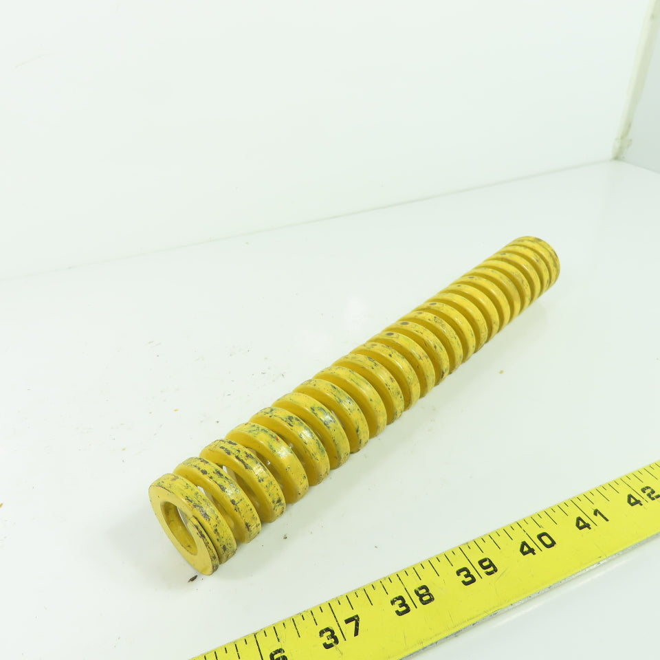 1-1/2" OD x 3/4" ID Flat Wire Compression Yellow Die Spring 10" OAL