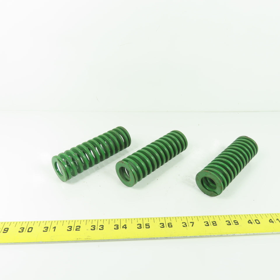 1-1/2" OD x 13/16" ID Flat Wire Compression Green Die Spring 4-1/2"" OAL Lot/3