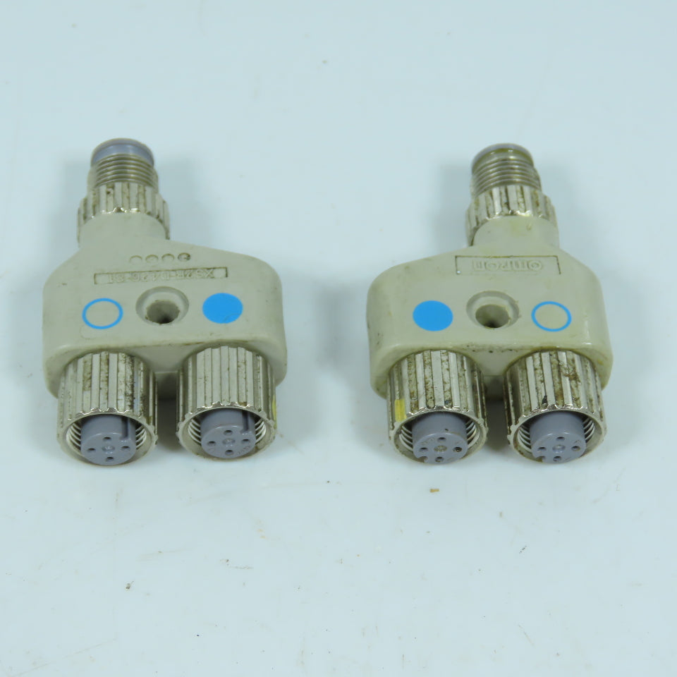 Omron XS2R-D426-81 Cable Junction Block M12 Connectors Lot Of 2